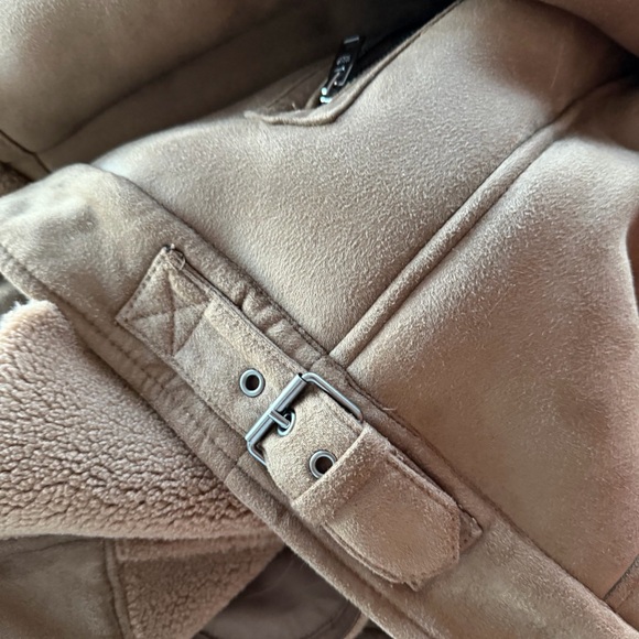 Mango Men's Tan Shearling Jacket - Picture 5 of 6